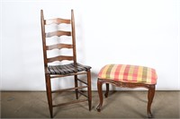 Wooden Chair & Stool