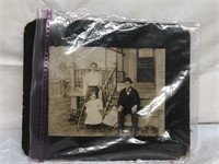 Vintage photograph of man and family
