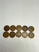 10 1890's Indian Cents