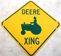 John Deere Tractor X-ing / Crossing Metal Sign