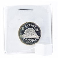 Canada 2007 Proof Like Five Cents