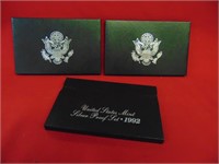 (3) 1992 US Mint SILVER Proof Set