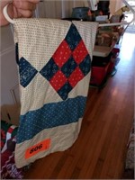 MULTI COLORED QUILT TOPPER