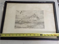 Framed Print Thomas Point Light. Signed Numbered