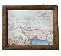 Vintage framed Ponderosa movie prop