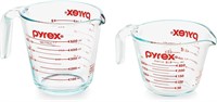 Pyrex 2 Piece Glass Measuring Cup Set
