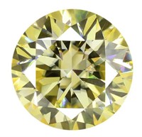 4.0ct Unmounted Lemon Yellow Moissanite