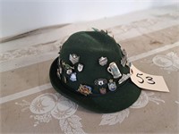 Octoberfest hat with pins