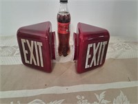 Vintage exit glass lights