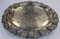 Nice Antique Silver Plated Round Tray