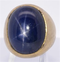 Man's star sapphire & 18K ring by Ruser