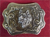 Wolf belt buckle