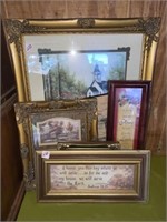 6 PC. PICTURE FRAMES AND PRINTS