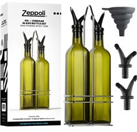 Zeppoli Oil &Vinegar Glass Bottle Set