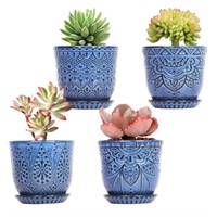 B2657  Gepege Succulent Pots, 4" Ceramic Planter S