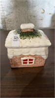 Gingerbread Snow House Cookie Jar