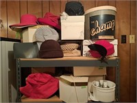 Ladies Designer Hats in Hat Boxes