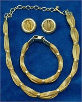 Vintage Necklace, Earrings & Bracelet Set