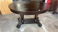 Mahogany Empire Library Table with Drawer