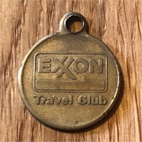 Exxon Travel Club Keychain Fob Medal