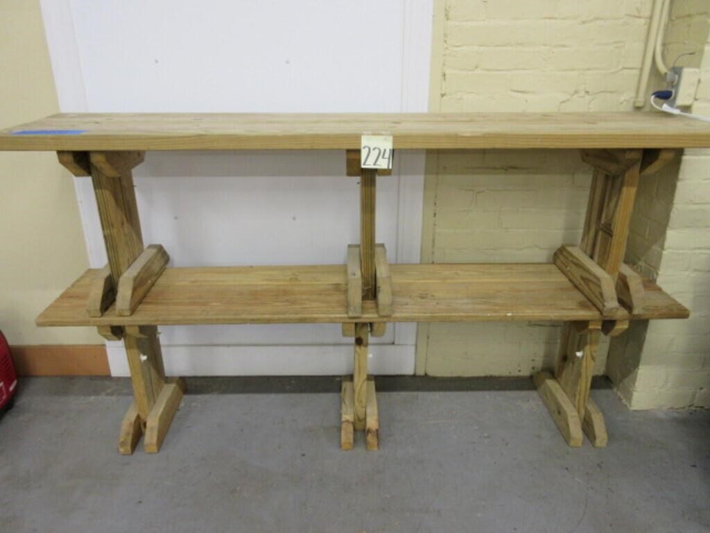 (2) Wood Benches