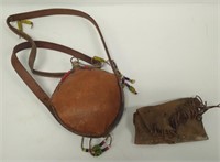 Lot of Native American Canteen & Pouch