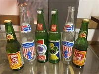 Pepsi, 7UP, & Sun-Drop Bottles