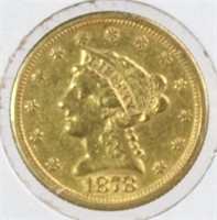 1878 $2 1/2 Dollar Gold Coin MS 60