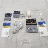 Lot of sterling silver jewelry making parts
