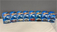 8 miscellaneous hot wheels new on cards.