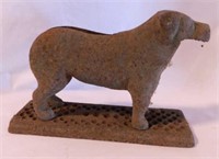 Cast iron dog doorstop - Wag More dog leash holder