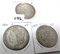 3 - 1900-O Morgan silver dollar