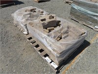 (2) Pallets of Assorted Concrete Garden Wall Brick