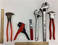 Lot of wrenches and wire cutters