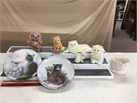 Cat/ dog ceramics and decorative plates