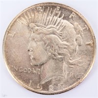 Coin 1927-P United States Peace Silver Dollar AU