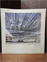 DRAWING FROM CHRISTO: OVER THE RIVER - SIGNED