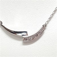 Certified 10K  Diamond(0.1Ct,Si1-Si2,G-H) Necklace