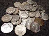 (30) 40% Silver Kennedy Half Dollars