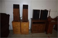 Speakers, Files Cabinet, Stands
