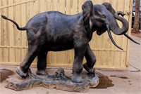 Metal Sculpture Bronze Yard Art Bull Elephant