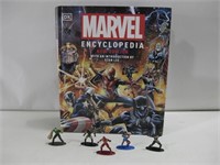 Marvel Encyclopedia & 1.75" Metal Figures