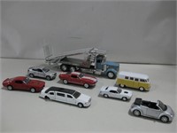 Eight Assorted Collectible Vehicles Longest 13"