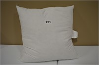 19” square down feather pillow - clean