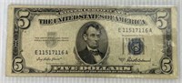 1953A Five Dollar Blue Seal Silver Certificate