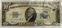 1934 C Washington DC Blue Seal Ten Dollar