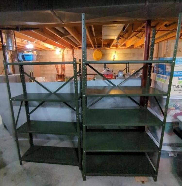 (2) METAL SHELVING RACKS