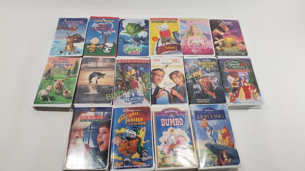 (16) Classic Walt Disney & Christmas VHS Tapes