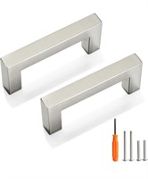 Brushed nickel cabinet pulls approx 30 count