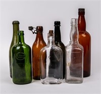 Lot of Vintage / Antique Wine / Liquor Bottles